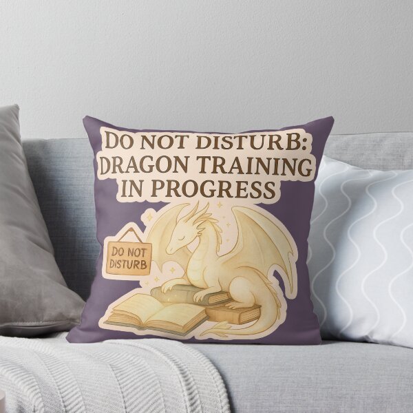 Item preview, Do Not Disturb: Dragon Training in Progress - Light Dragon Sticker (Fourth Wing Empyrean Inspired) designed and sold by BumbleVee ☀️.