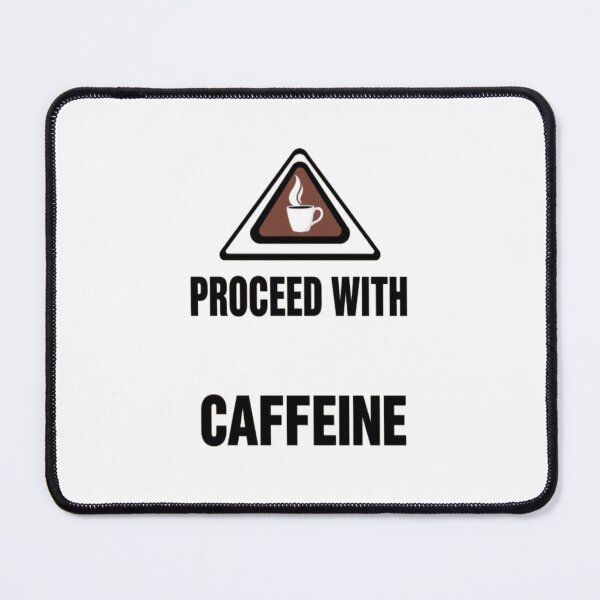 Item preview, Proceed with Caffeine • Funny High-Vis Coffee Warning Sticker & Shirt designed and sold by CMdigit.