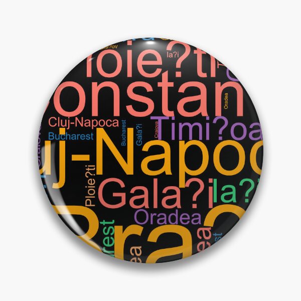 Item preview, Romania City Names Word Art designed and sold by TheIconSmith.