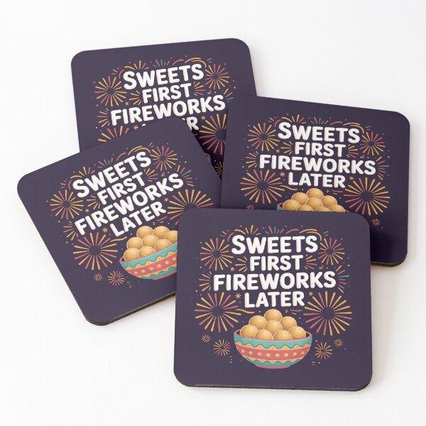 Item preview, Sweets First Fireworks Later – Fun Diwali Festival Design designed and sold by Jollys-ArtShop.