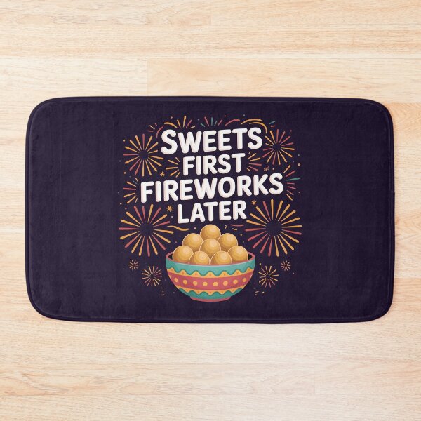 Item preview, Sweets First Fireworks Later – Fun Diwali Festival Design designed and sold by Jollys-ArtShop.