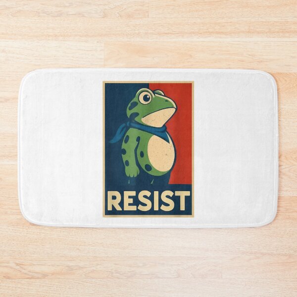 Item preview, Resist - Political Propaganda Poster Parody Frog Meme designed and sold by Phil Ben.