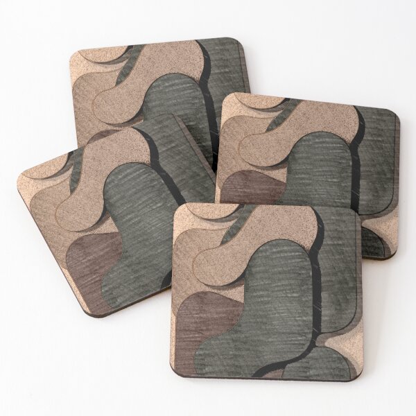 Item preview, Earthy Organic Shapes Wall Art – Minimalist Abstract Design designed and sold by WittyUnknown.