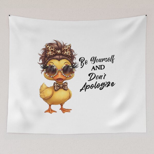 Item preview, Girls Be Yourself and Don't Apologize Duck Funny Duck designed and sold by BornBorn.