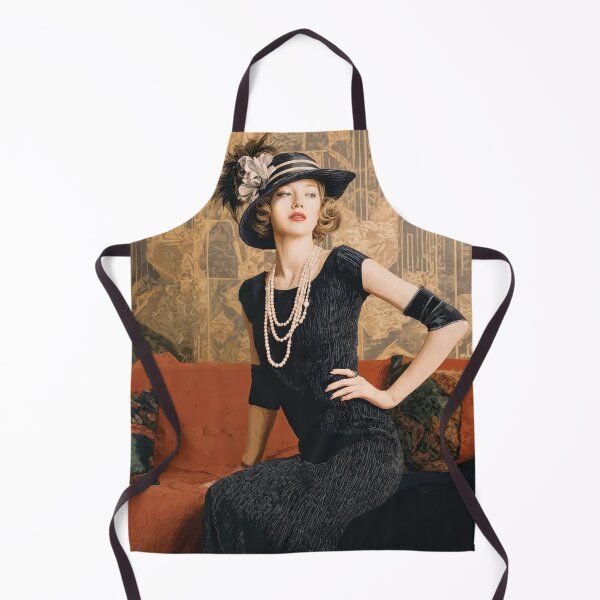 Item preview, Gatsby Glamour: Vintage Elegance in Black and Pearls designed and sold by ForeverPrintsOK.