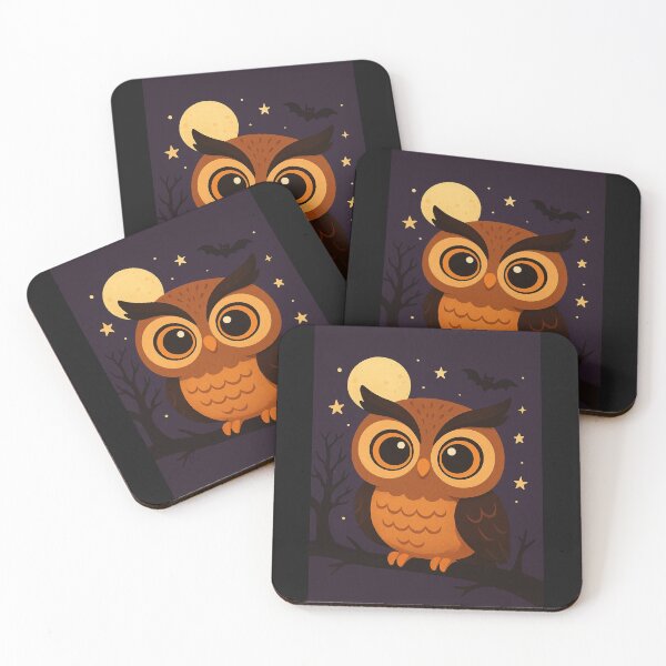 Item preview, Cute Big-Eyed Owl Halloween Illustration for Halloween Lovers designed and sold by PsyFlow35.