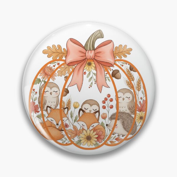 Item preview, Cozy Autumn Woodland Pumpkin designed and sold by StellasRealm.