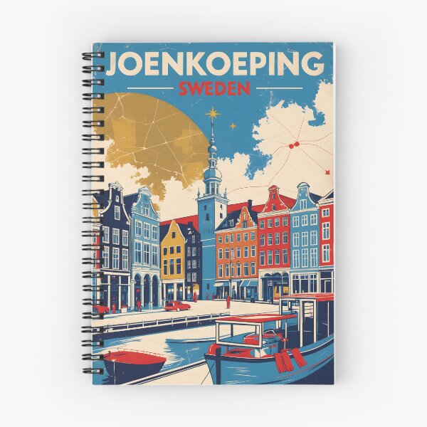 Item preview, Joenkoeping Sweden 1950s Vintage Travel Tourism designed and sold by TravelersGems.