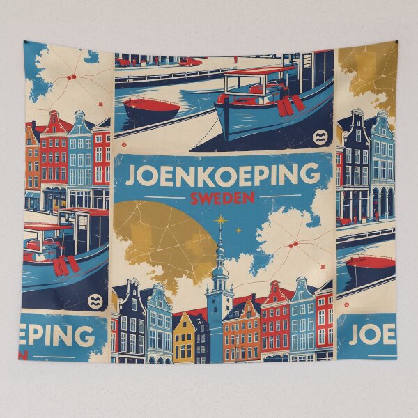 Item preview, Joenkoeping Sweden 1950s Vintage Travel Tourism designed and sold by TravelersGems.