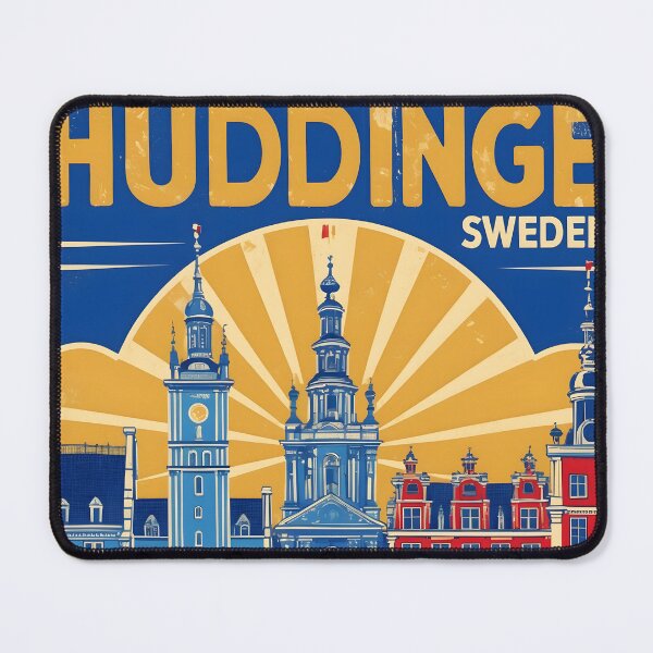 Item preview, Huddinge Sweden 1950s Vintage Travel Tourism designed and sold by TravelersGems.