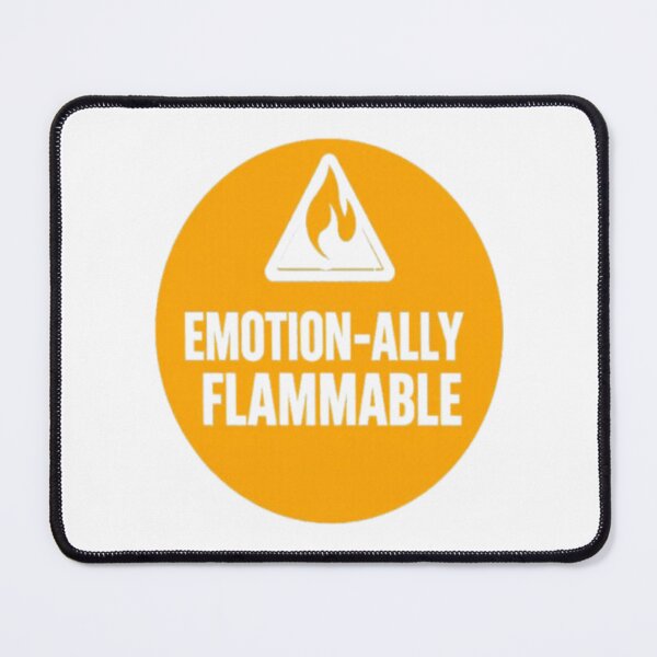 Item preview, Emotion-ally Flammable • Funny High-Vis Hazard Style Sticker & Shirt designed and sold by CMdigit.