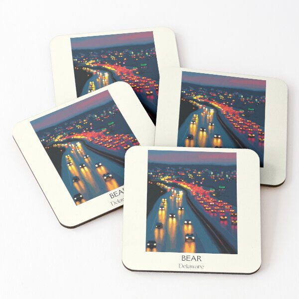 Item preview, Bear Delaware Highway | Commuter Traffic Night Art Print designed and sold by TuncGK.
