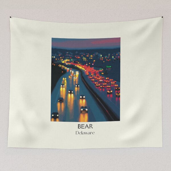 Item preview, Bear Delaware Highway | Commuter Traffic Night Art Print designed and sold by TuncGK.