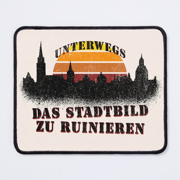 Item preview, Antifascist Statement Design – Cityscape Criticism with Skyline and Sunset designed and sold by VariousGoodies.
