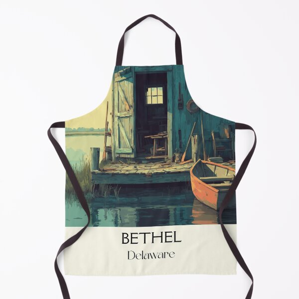 Item preview, Bethel Delaware Waterfront | Historic Shipbuilding Town Art designed and sold by TuncGK.