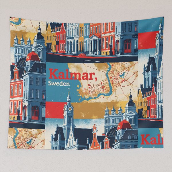 Item preview, Kalmar Sweden 1950s Vintage Travel Tourism designed and sold by TravelersGems.