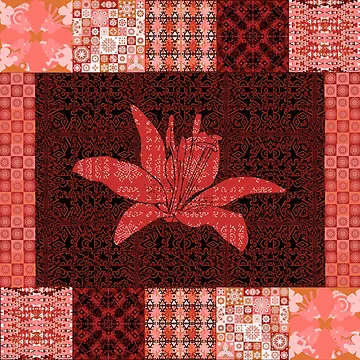 Artwork thumbnail, Flower patchwork10 by Design4uStudio
