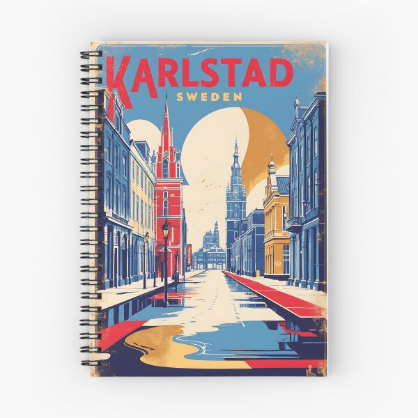 Item preview, Karlstad Sweden 1950s Vintage Travel Tourism designed and sold by TravelersGems.
