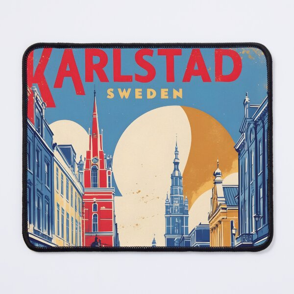 Item preview, Karlstad Sweden 1950s Vintage Travel Tourism designed and sold by TravelersGems.