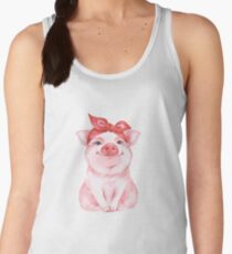 Piggy in red Women's Tank Top