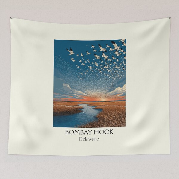 Item preview, Bombay Hook Delaware Marsh | Migratory Birds Art Print designed and sold by TuncGK.