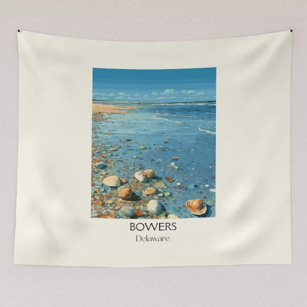 Item preview, Bowers Delaware Bay Beach | Seashell Shore Art Print designed and sold by TuncGK.
