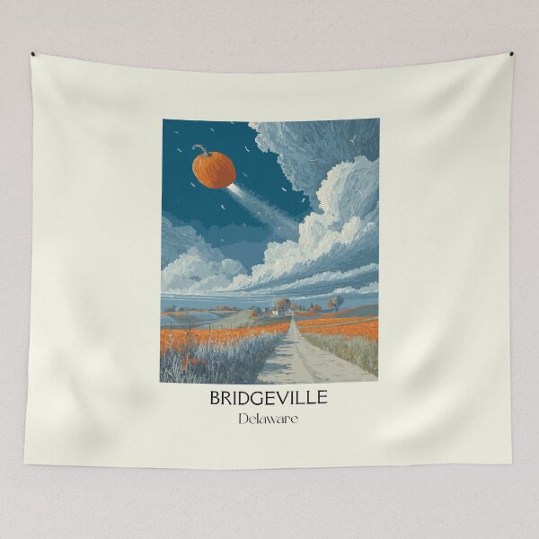 Item preview, Bridgeville Delaware Farmland | Autumn Pumpkin Art Print designed and sold by TuncGK.