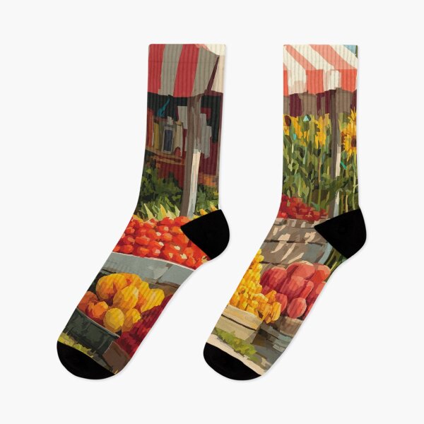 Item preview, Camden Delaware Farmers Market | Fresh Produce Art Print designed and sold by TuncGK.