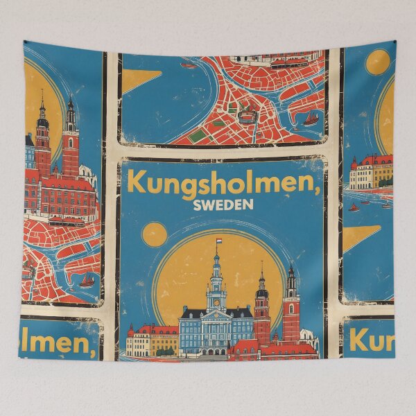Item preview, Kungsholmen Sweden 1950s Vintage Travel Tourism designed and sold by TravelersGems.