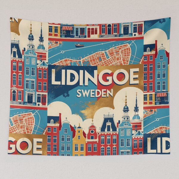 Item preview, Lindingoe Sweden 1950s Vintage Travel Tourism designed and sold by TravelersGems.