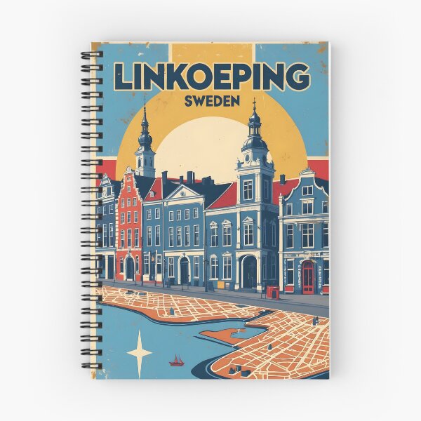 Item preview, Linkoeping Sweden 1950s Vintage Travel Tourism designed and sold by TravelersGems.
