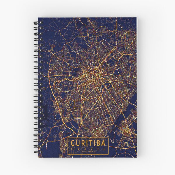 Item preview, Curitiba, Paraná, Brazil Map - City At Night designed and sold by deMAP.