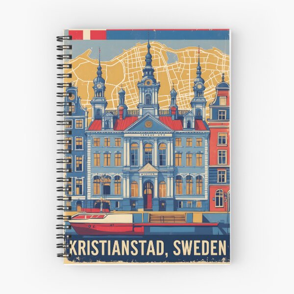 Item preview, Kristianstad Sweden 1950s Vintage Travel Tourism designed and sold by TravelersGems.