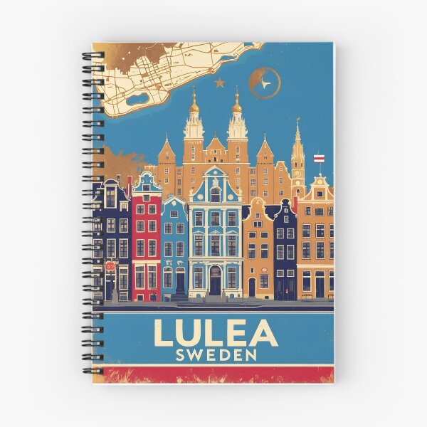 Item preview, Lulea Sweden 1950s Vintage Travel Tourism designed and sold by TravelersGems.
