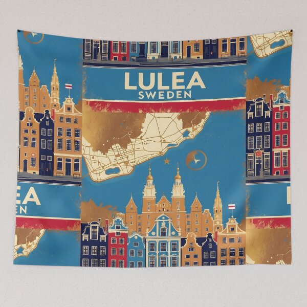 Item preview, Lulea Sweden 1950s Vintage Travel Tourism designed and sold by TravelersGems.