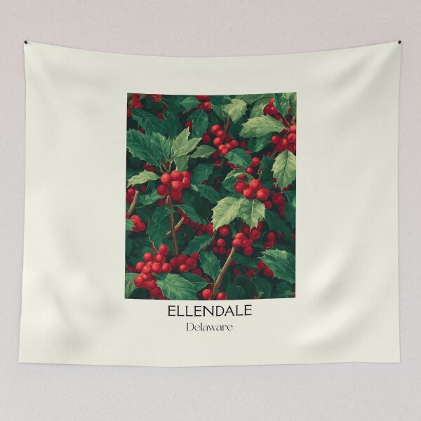 Item preview, Ellendale Delaware Holly Berries | Botanical Art Print designed and sold by TuncGK.