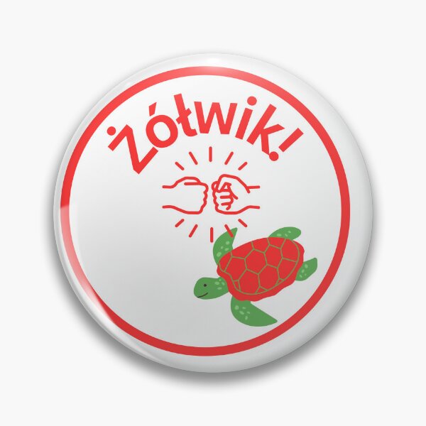 Item preview, Żółwik – Polish Fist Bump Turtle Sticker-red designed and sold by AmberWit.