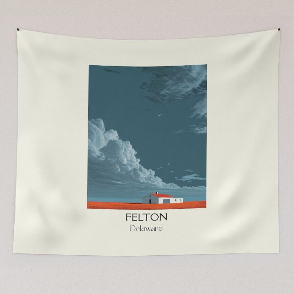 Item preview, Felton Delaware Rural Sky | Minimalist Landscape Art Print designed and sold by TuncGK.