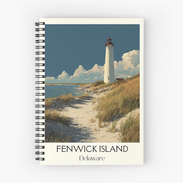 Item preview, Fenwick Island Delaware Lighthouse | Coastal Art Print designed and sold by TuncGK.