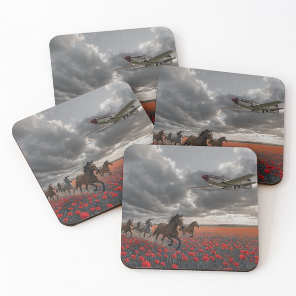 Item preview, Armistice Mustang Wild Horses designed and sold by Airpower Art.