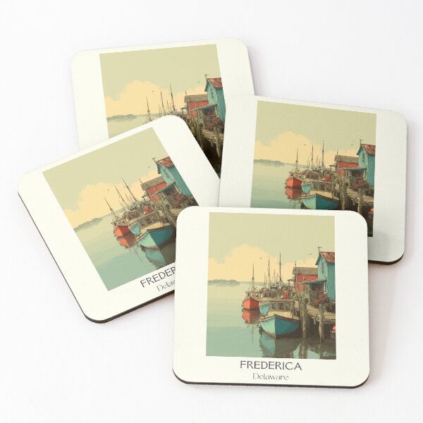 Item preview, Frederica Delaware Harbor | Historic Fishing Village Art Print designed and sold by TuncGK.
