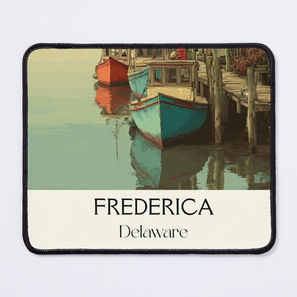Item preview, Frederica Delaware Harbor | Historic Fishing Village Art Print designed and sold by TuncGK.