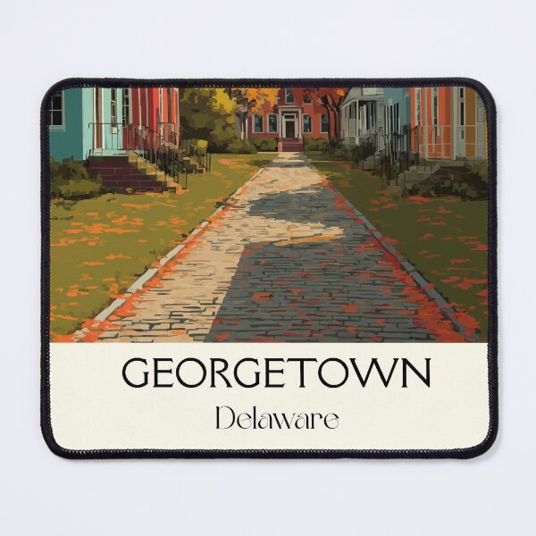 Item preview, Georgetown Delaware Town Square | Autumn Scene Art Print designed and sold by TuncGK.