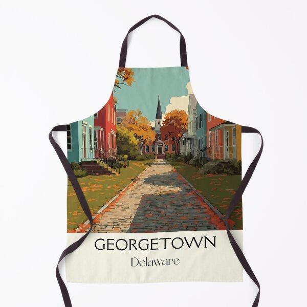 Item preview, Georgetown Delaware Town Square | Autumn Scene Art Print designed and sold by TuncGK.