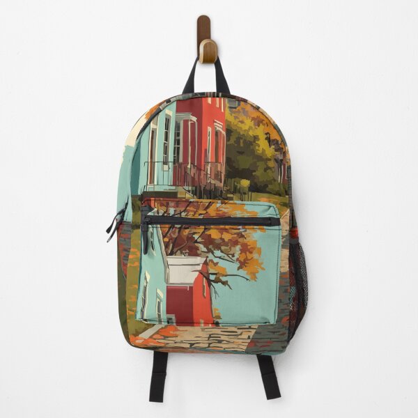 Item preview, Georgetown Delaware Town Square | Autumn Scene Art Print designed and sold by TuncGK.