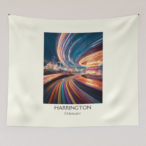 Item preview, Harrington Delaware Fairgrounds | Abstract Motion Art Print designed and sold by TuncGK.