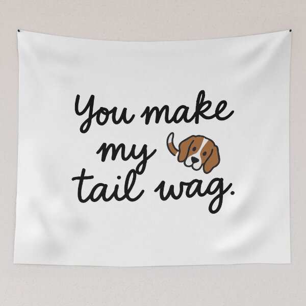 Item preview, You Make My Tail Wag Minimal Beagle Quote designed and sold by Tong4130.