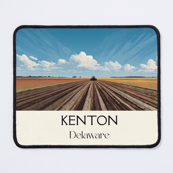 Item preview, Kenton Delaware Country Road | Flat Farmland Art Print designed and sold by TuncGK.