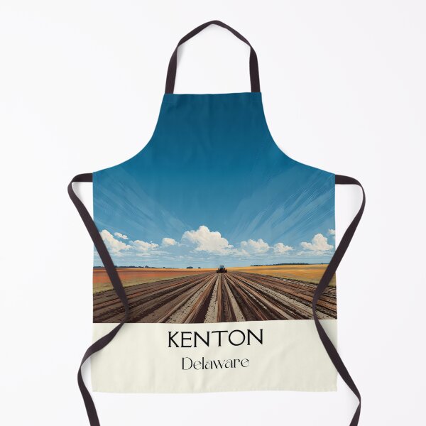 Item preview, Kenton Delaware Country Road | Flat Farmland Art Print designed and sold by TuncGK.