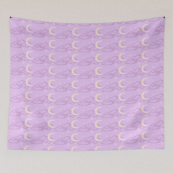 Item preview, Kawaii Celestial Pattern – Pink and Gold Sky Design designed and sold by Naine  M..